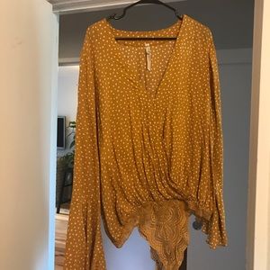 Free people bell sleeve bodysuit